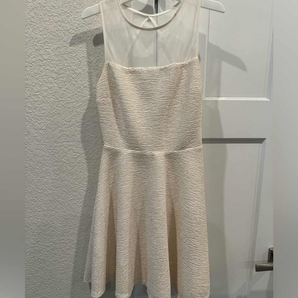 Sleeveless sparkle white dress size XS